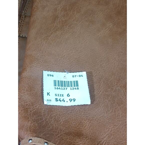 American Eagle Outfitter Women's Size 6 BROWN Biker Boots HIGHZIP Ankle Cuff - Picture 12 of 12